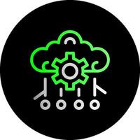 Deep Learning Dual Gradient Circle Icon vector