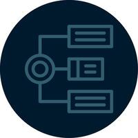 Algorithm Line Multi color Icon vector