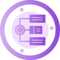 Algorithm Glyph Gradient Icon vector