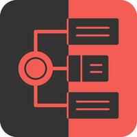 Algorithm Red Inverse Icon vector