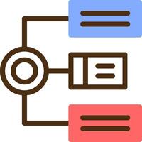 Algorithm Color Filled Icon vector