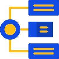 Algorithm Flat Two Color Icon vector