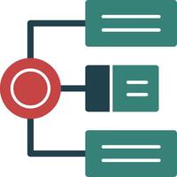 Algorithm Glyph Two Color Icon vector
