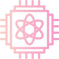 Quantum Computing Linear Gradient Icon vector