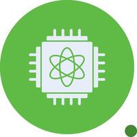 Quantum Computing Glyph Shadow Icon vector