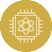 Quantum Computing Line Multi color Icon vector