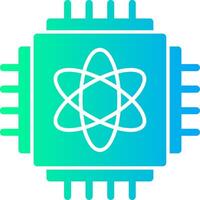 Quantum Computing Solid Multi Gradient Icon vector