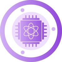 Quantum Computing Glyph Gradient Icon vector