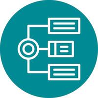 Algorithm Outline Circle Icon vector