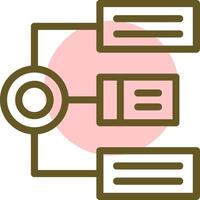 Algorithm Linear Circle Icon vector