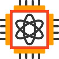 Quantum Computing Flat Icon vector