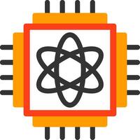 Quantum Computing Flat Icon vector