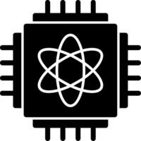 Quantum Computing Glyph Icon vector