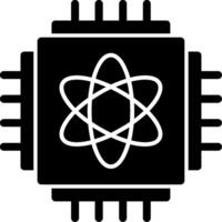 Quantum Computing Glyph Icon vector