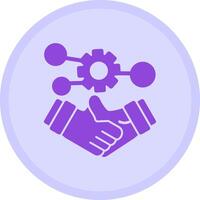 Handshake symbolizing networking Multicolor Circle Icon vector