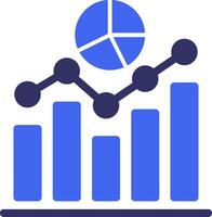 Data Analytics Solid Two Color Icon vector