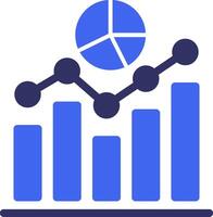 Data Analytics Solid Two Color Icon vector