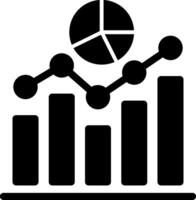 Data Analytics Glyph Icon vector