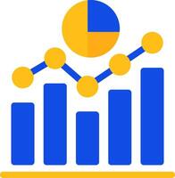 Data Analytics Flat Two Color Icon vector