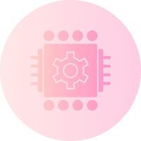 Machine Learning Gradient Circle Icon vector