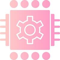 Machine Learning Solid Multi Gradient Icon vector