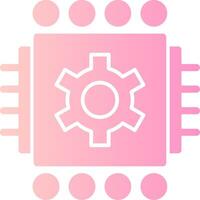 Machine Learning Solid Multi Gradient Icon vector