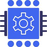 Machine Learning Solid Two Color Icon vector