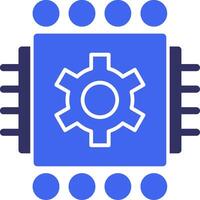 Machine Learning Solid Two Color Icon vector