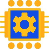 Machine Learning Flat Two Color Icon vector