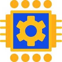 Machine Learning Flat Two Color Icon vector