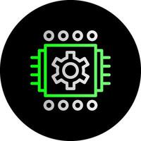 Machine Learning Dual Gradient Circle Icon vector