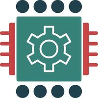 Machine Learning Glyph Two Color Icon vector