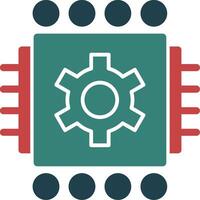 Machine Learning Glyph Two Color Icon vector