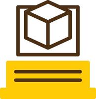 Augmented Reality Yellow Lieanr Circle Icon vector