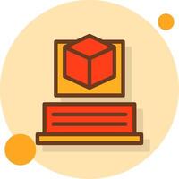 Augmented Reality Filled Shadow Circle Icon vector