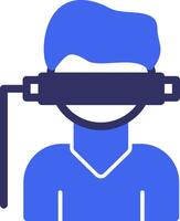 Virtual Reality Solid Two Color Icon vector