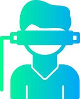 Virtual Reality Solid Multi Gradient Icon vector