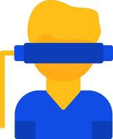 Virtual Reality Flat Two Color Icon vector