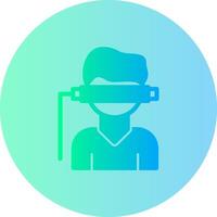 Virtual Reality Gradient Circle Icon vector