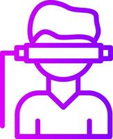 Virtual Reality Linear Gradient Icon vector