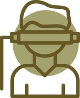 Virtual Reality Linear Circle Icon vector