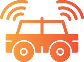 Autonomous Vehicle Solid Multi Gradient Icon vector