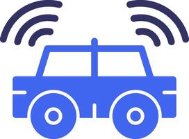 Autonomous Vehicle Solid Two Color Icon vector