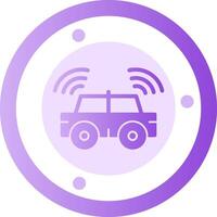 Autonomous Vehicle Glyph Gradient Icon vector