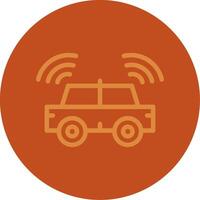 Autonomous Vehicle Line Multi color Icon vector
