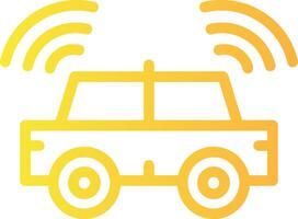 Autonomous Vehicle Linear Gradient Icon vector