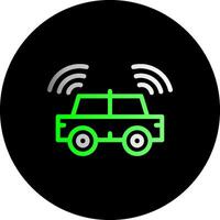 Autonomous Vehicle Dual Gradient Circle Icon vector