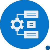 Natural Language Processing Glyph Shadow Icon vector