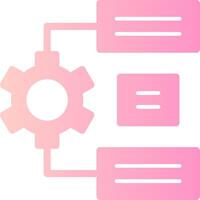 Natural Language Processing Solid Multi Gradient Icon vector