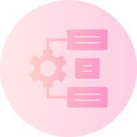 Natural Language Processing Gradient Circle Icon vector
